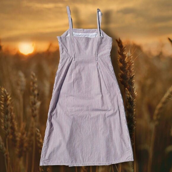 Urban Revivo Cottagecore Striped Apron Dress - Picture 2 of 6